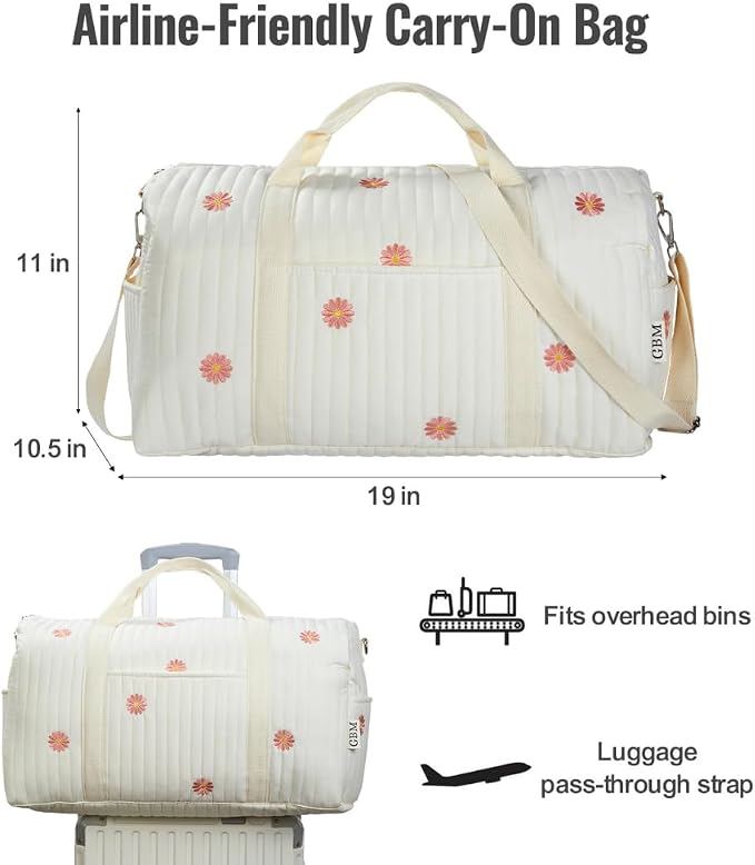 Women’s Travel Duffel Bag – Large Weekender & Overnight Travel Bag with Wet Pocket, Carry-On Friendly, Ideal as Hospital or Maternity Bag for Labor and Delivery - Image 8