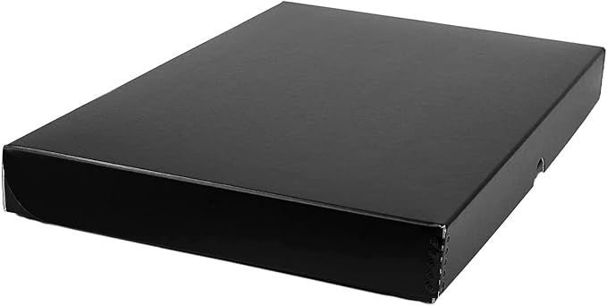 Golden State Art, Clamshell Archival Folio Storage Box 11x17 Inch, Black | Acid-Free Photo Box with Metal Edge Corner, Preserve And Store Paper Documents Cards Prints Arts and Crafts DIY Projects by GoldenStateArt