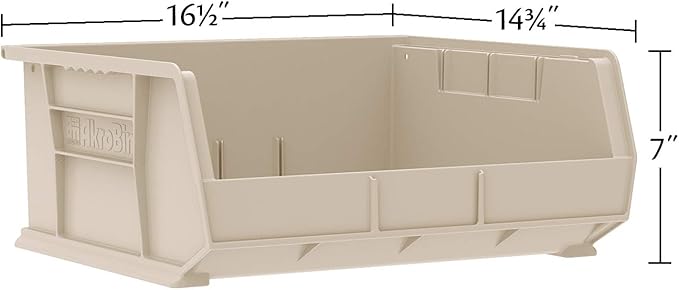 Akro-Mils 30250 AkroBins Plastic Storage Bins, 15"x16"x7", Blue, 6-Pack | Space-Saving Stackable Bins for Garage, Pantry, Craft Organization - Image 3