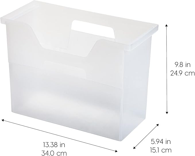 IRIS USA 6-Pack Medium Desktop File Box with Open Lid, Clear | Organize classroom papers, lesson plans and supplies with portable storage for teachers, schools and educators - Image 2