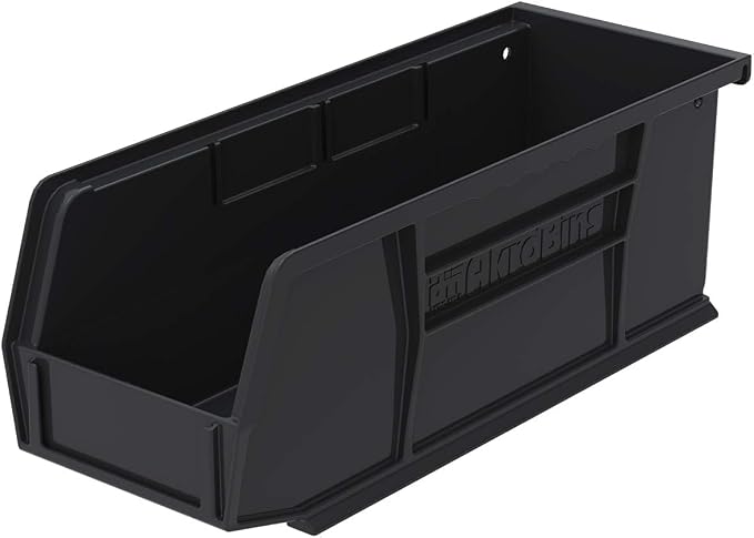 Akro-Mils 30224 AkroBins Plastic Storage Bins, 11"x 4"x 4", Black, 12-Pack | Space-Saving Stackable Bins for Garage, Pantry, Craft Organization - Image 12