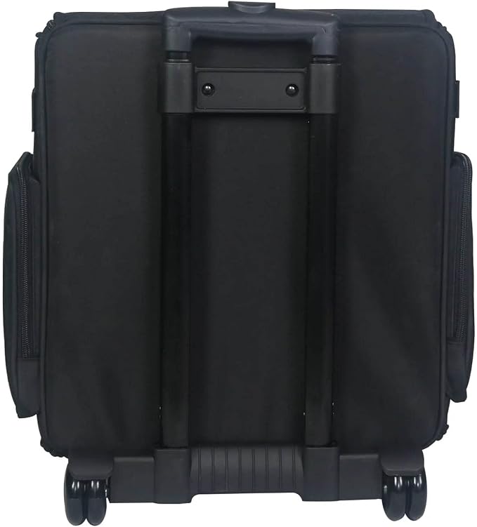 Everything Mary Rolling Scrapbook Tote – Black Quilted Craft Bag with Wheels – Storage Organizer for Scrapbooking, Papercraft, Art Supplies & Portable Craft Tools - Image 8
