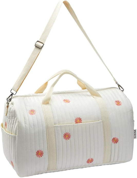 Women’s Travel Duffel Bag – Large Weekender & Overnight Travel Bag with Wet Pocket, Carry-On Friendly, Ideal as Hospital or Maternity Bag for Labor and Delivery by GoBabyMart