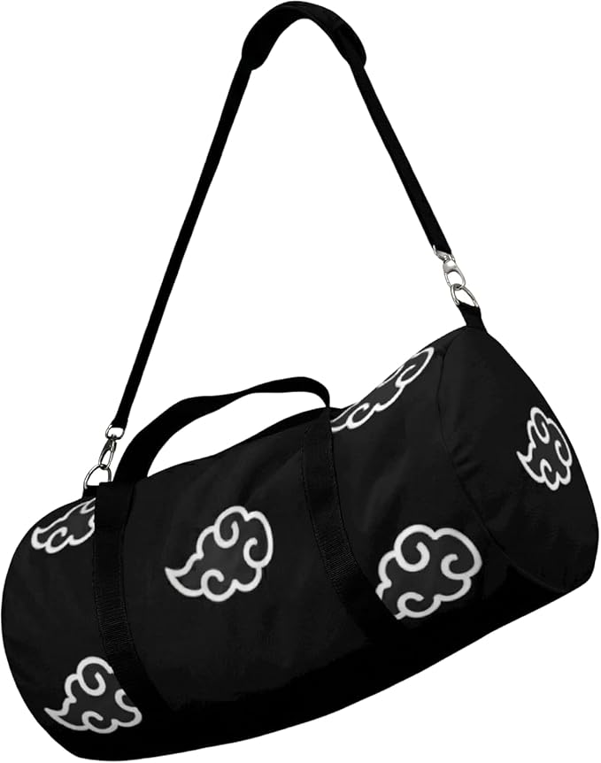 Large Capacity Waterproof Duffel Bag for Women & Men, Travel Gym Sports Bag with Shoe Compartment, Expandable Weekender Carry On for Fitness, Camping & Outdoor Use (Black CLoud) by CrownLimitedSupply