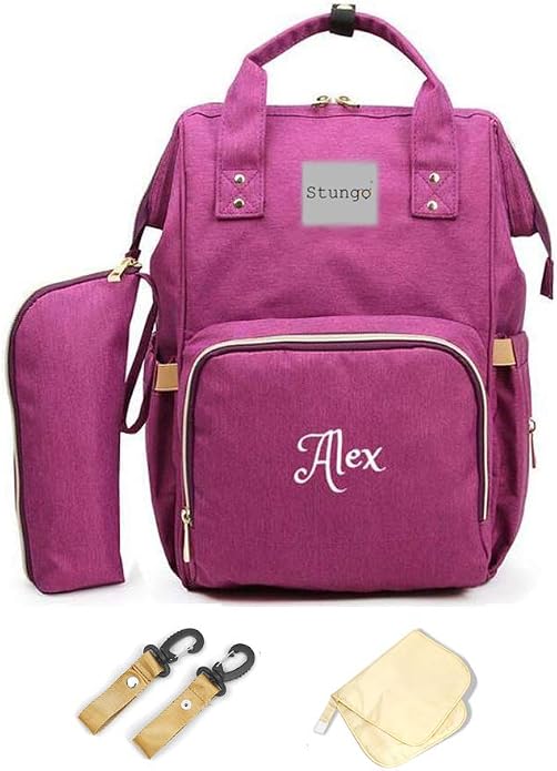 PERSONALIZED Large Diaper Knapsack/Tote Backpack/Messenger Shoulder Bag by DreamEmbroidery