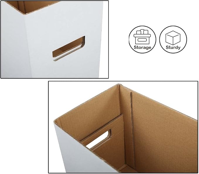 ANDPLAY 5 Pcs Comic Book Storage Boxes w/Lids Short Holds 150-175 Comics Collapsible & Stackable Comic Short Box Moistureproof Comic Box - Image 2