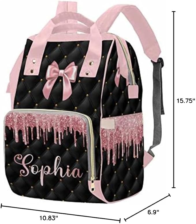 MyPupSocks Custom Baby Diaper Backpack with Name, Custom Multifunction Large Travel Diaper Bag Backpack for New Mom Baby Newborn - Image 6