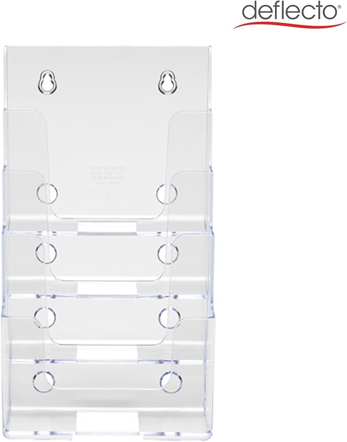 Deflecto 77901 Four-tier multi-compartment medium size docuholder, 6-1/2wx6-1/4dx10h, clear - Image 5