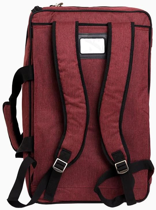 Board Game Bag, [Backpack/Shoulder Strap/Luggage Slip] | Padded Board Game Carrier (Ruby Red) - Image 5