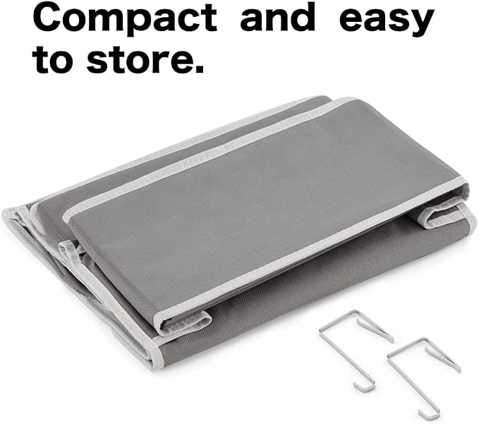 EZOWare 2PACK Over the Door Hanging Organizer with 4 Pocket, Home Storage Organizer with Hook for Pantry Baby Nursery Bathroom Closet Dorm - Image 3