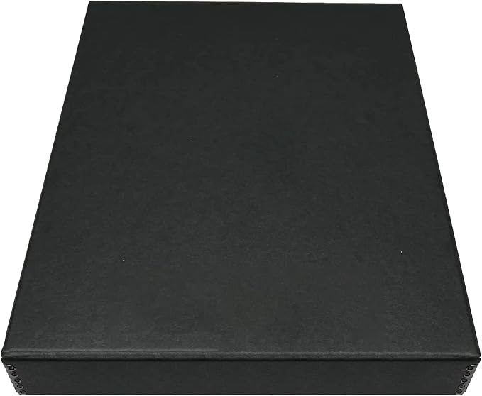 Golden State Art, Clamshell Archival Folio Storage Box 16x20 Inch, Black | Acid-Free Photo Box with Metal Edge Corner, Preserve And Store Paper Documents Cards Prints Arts and Crafts DIY Projects by GoldenStateArt