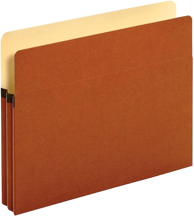 Pendaflex File Pockets, 1.75 Inch Expansion, Brown, Letter, 25 per box (1514C-OX) by TOPSProducts