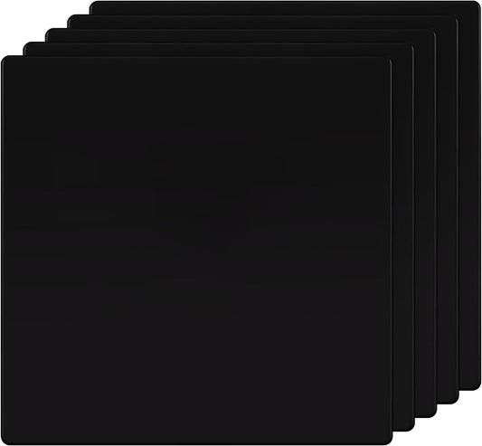 TG Screwless Double Blank Wall Plate, Child Safe Blank Device Outlet Cover, Mid-Size 2-Gang 4.88" H x 4.92" L, Polycarbonate Thermoplastic, UL Listed, SP-MB2-BK5P, Black (5 Pack)