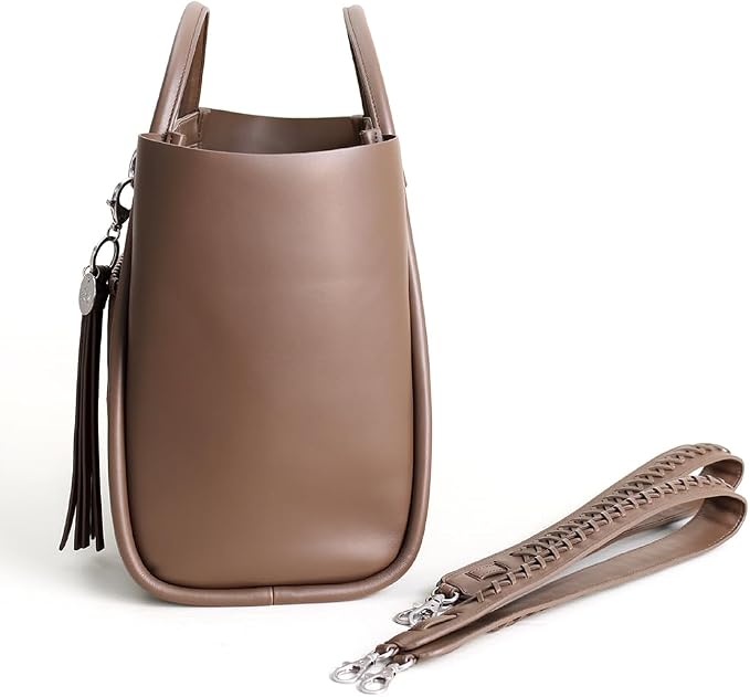 Itzy Ritzy Boss Tote Diaper Bag, Vegan Leather with Changing Pad | Includes Stroller Straps, 4 Pockets, Removable Tassel & Spacious Interior for Stylish Organization of Baby Essentials & More - Image 3