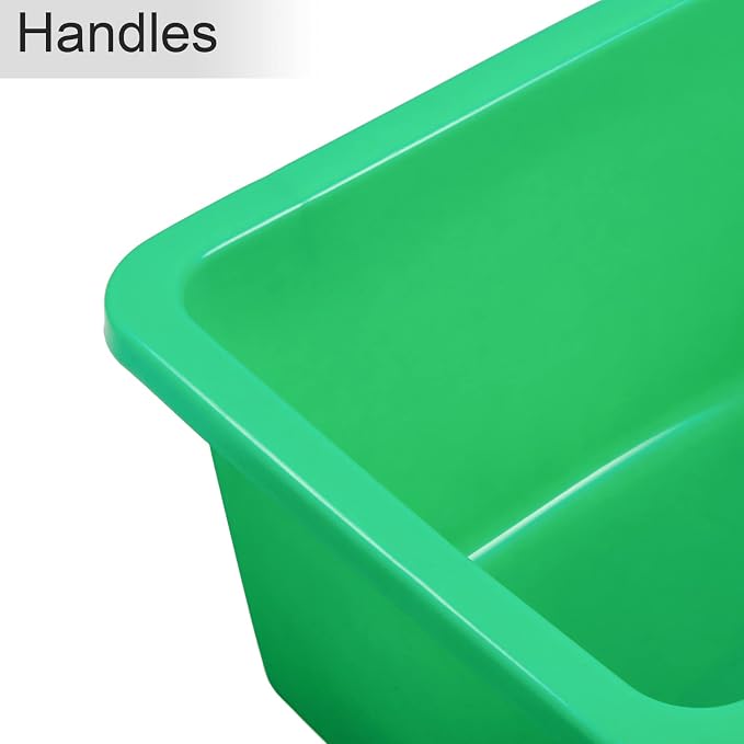 Outus Book Bins for Classroom Plastic Cubby Toy Bins for Kids Storage and Organizer Containers with Self Adhesive Label for Classroom Library School Office Home(Rainbow Color,60 Pack) - Image 4
