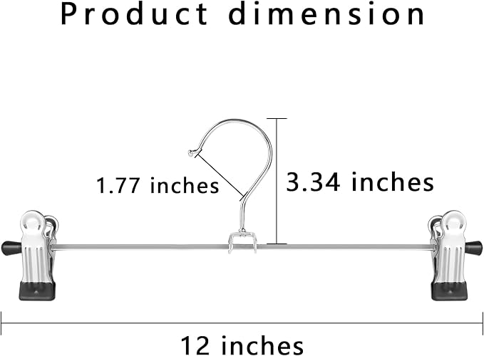 GoodtoU Pants Hangers, 50 Pack Skirt Hangers with Adjustable Clips for Men Women Kids Pants Shorts Trouser Jeans Clothes Closet Organization - Image 2