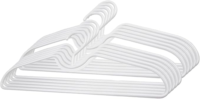 Short Neck Hanger Clothes Plastic Hangers Space Saving Anti-Slip Heavy-Duty Slim Closet Thin Hangers, Coat Hanger for College Dorms, Homes & More, Enhances Closet Space(10Pack) by Unknown