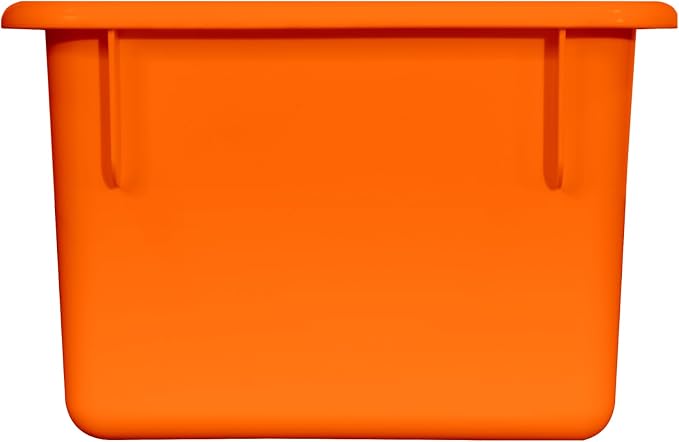 Wood Designs Cubby Storage Bin, Heavy Duty Plastic Containers for Kids Orange Cubby Tray Set of 20 - Image 5