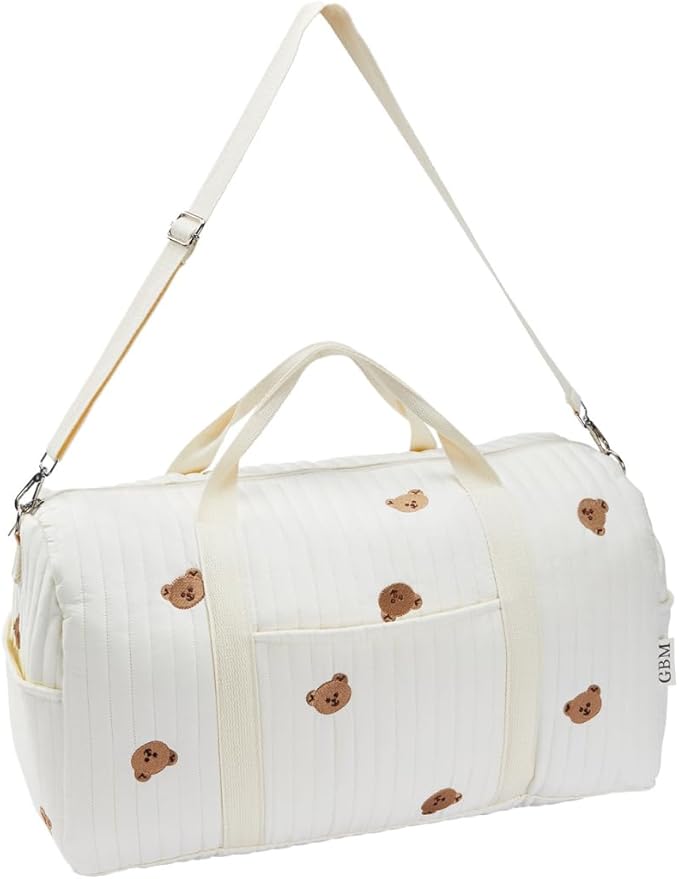 Women’s Travel Duffel Bag – Large Weekender & Overnight Travel Bag with Wet Pocket, Carry-On Friendly, Ideal as Hospital or Maternity Bag for Labor and Delivery by GoBabyMart
