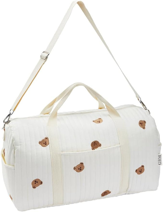 Women’s Travel Duffel Bag – Large Weekender & Overnight Travel Bag with Wet Pocket, Carry-On Friendly, Ideal as Hospital or Maternity Bag for Labor and Delivery by GoBabyMart