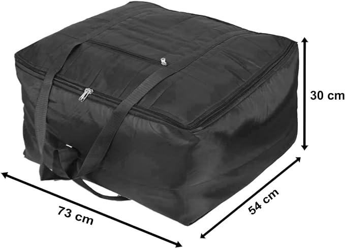 ANKIT INTERNATIONAL Jumbo Storage Bag for Clothes & Bedding – Lightweight Moisture Proof Parachute Fabric Organizer with Zipper & Handles, Large Capacity Storage for Blankets, Comforters (Black) - Image 4