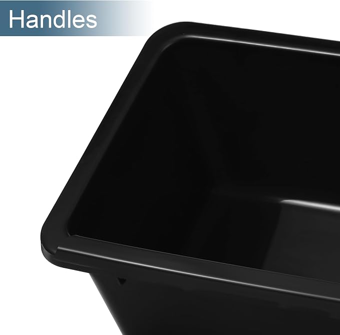Outus 36 Pack Book Bins for Classroom Library Bulk Plastic Cubby Storage Bins Small Toy Organizer Containers with Self Adhesive Label for Kids Students Teachers School Office Home(Black) - Image 4