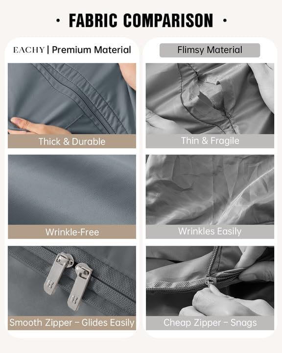 Eachy 2-Pack Comforter Storage Bag Blanket Storage Bags, Compression Storage Bags for Blanket Comforter, Ultra Space Saving Self Compression Organizer - Image 3