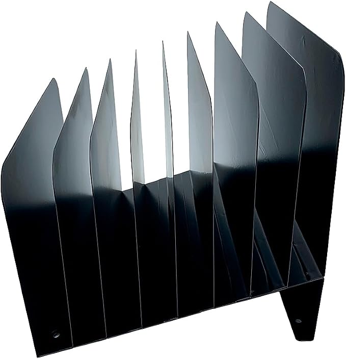 Huron Steel Wire Adjustable Vertical 8-Slot Desk File Binder Organizer Storage - Image 2