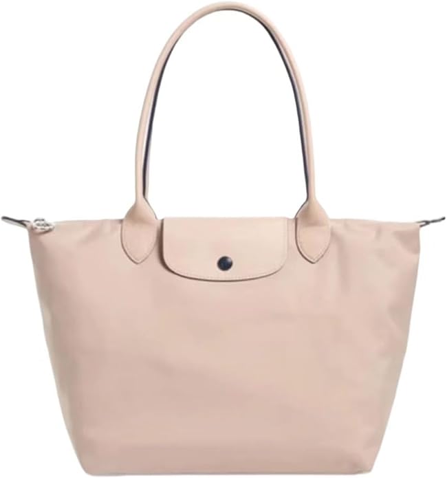 Women's Nylon Tote Bag, Large Capacity Waterproof Shoulder Bags, Spacious Handbag with Metal Zipper & Compartments by Unknown