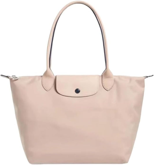 Women's Nylon Tote Bag, Large Capacity Waterproof Shoulder Bags, Spacious Handbag with Metal Zipper & Compartments by Unknown