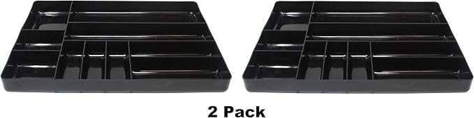 JSP Manufacturing Black Stackable Lightweight 10 Compartment Organizer Tray (2) - Image 2