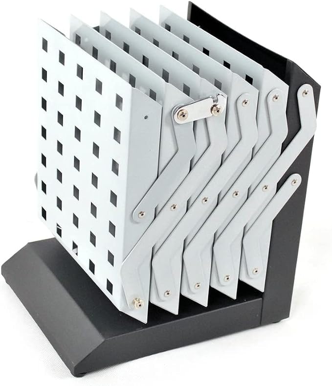 Foldable Magazine Rack Heavy Duty Catalog Literature Brochure Rack Brochure Display Stand Aluminum Portable 5 Pockets for Trade Show Exhibitions Office Retail Store - Image 9