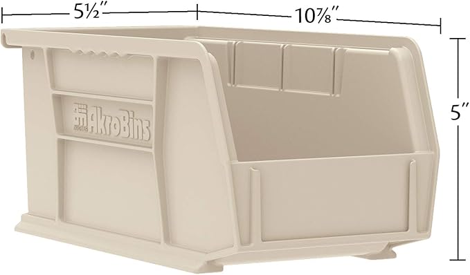 Akro-Mils 30230 AkroBins Plastic Storage Bins, 11"x5"x5", Red, 12-Pack | Space-Saving Stackable Bins for Garage, Pantry, Craft Organization - Image 2
