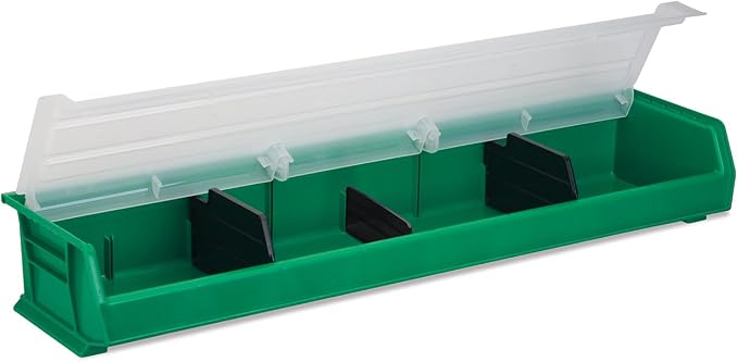 Akro-Mils 40321 Plastic Length Dividers for AkroBins Stackable Storage Bins Model 30320, Custom Storage Inserts for Tools, Crafts & Supplies, 7-Pack, Black - Image 2