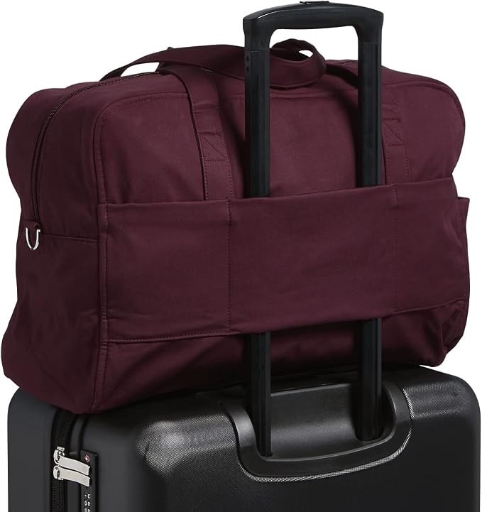 Vera Bradley Women's Cotton Weekender Travel Bag, Mulled Wine, One Size - Image 4