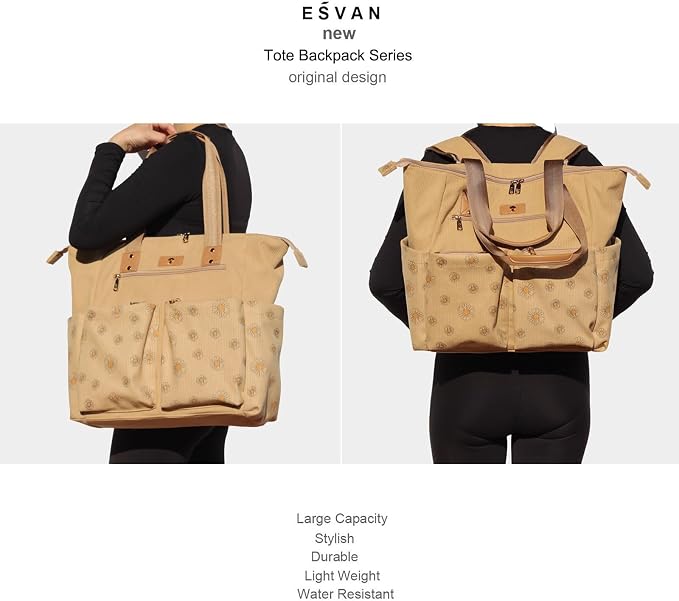 Diaper Tote Bag Totepack Backpack 2 in 1 for Women Multifunctional Large Capacity with Insulated Pockets Travel | Multifunctional - Image 5