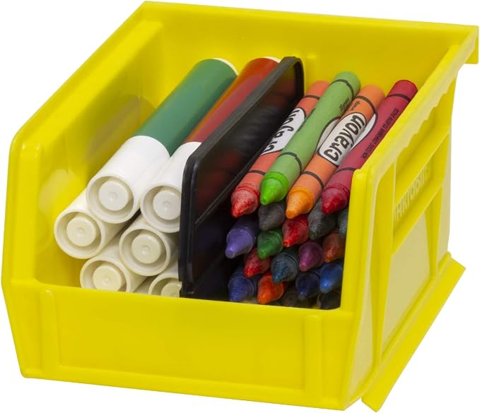 Akro-Mils 40210 Plastic Length Dividers for AkroBins Stackable Storage Bins Model 30210, Custom Storage Inserts for Tools, Crafts & Supplies, 6-Pack, Black - Image 3