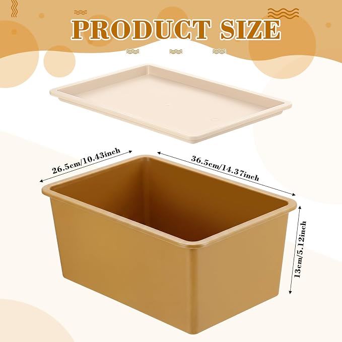 4 Pcs Storage Bins with Lids, Mixed Color, Large | Plastic Stackable Organizing Containers, Heavy Duty Storage Boxes for Classroom Room Shelves, Christmas Ornaments Baskets - Image 2