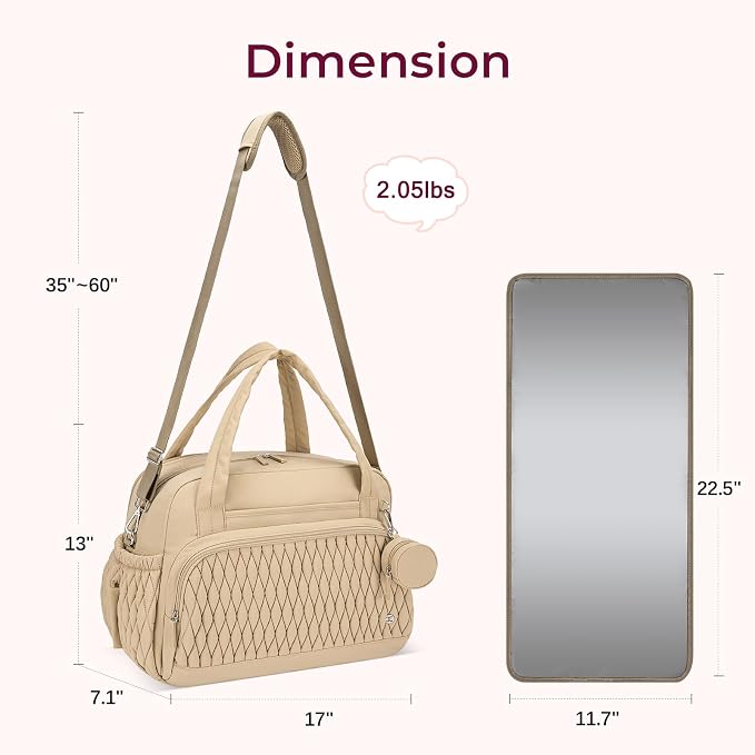 Telena Tote Diaper Bags, Travel Crossbody Large Capacity Hospital Bag for Women Labor Delivery with Pacifier Case - Image 3