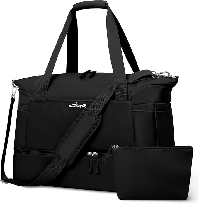 Gym Bag for Women, Personal Item Travel Bag with Shoes Compartment for Trip | Weekender Overnight Duffel Bag with Wet Pocket, Hospital Bag for Women Labor Delivery, Carry On Bag for Travel, Gym, Weekend by Laktru