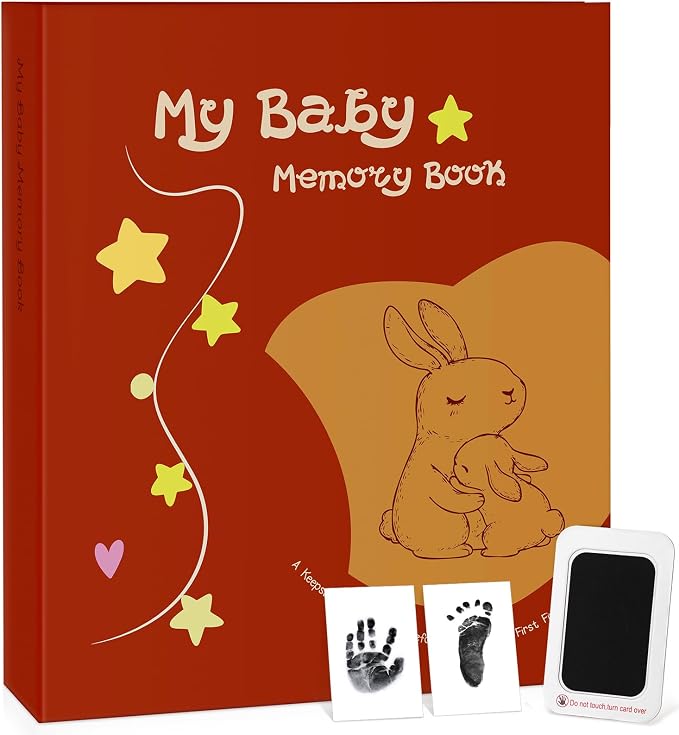 Kasfalci Baby Memory Book – Baby Book Keepsake Pregnancy Journal, Gender Neutral Photo Album and Milestone Scrapbook for Boy or Girl to Record Memories from Pregnancy to Age 5,Newborn Books by Kasfalci