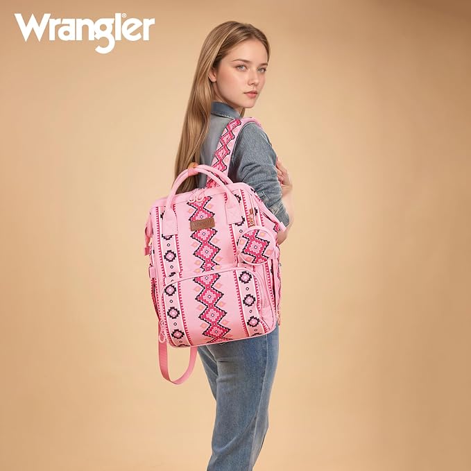 Montana West Wrangler Diaper Bag Backpack Aztec Callie Bag Travel Backpack Purses Western Multi-Function Baby Bags for Mom - Image 7