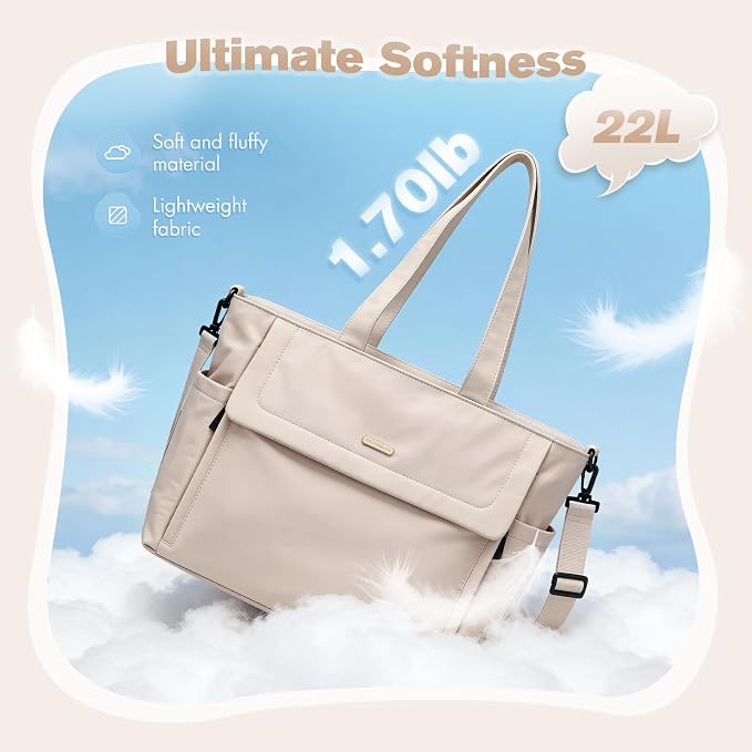 14L Puffer Diaper Bag Tote, Large Capacity Travel Diaper bags, Crossbody Hospital Bag for mom - Image 6
