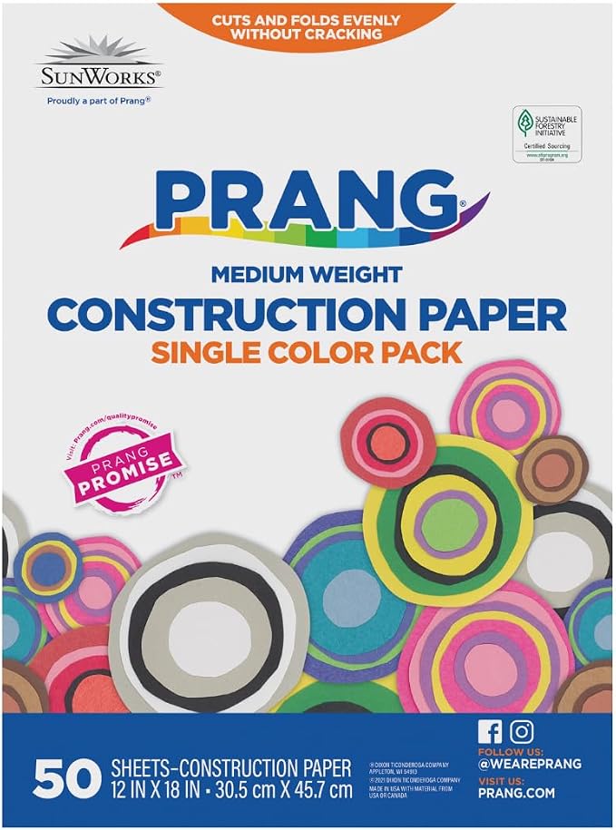 Prang Construction Paper, 12" x 18", Bright Blue, 50/Pack, 25 Packs | Formerly SunWorks, Class Pack, 1250 Sheets Total, P7507 - Image 5