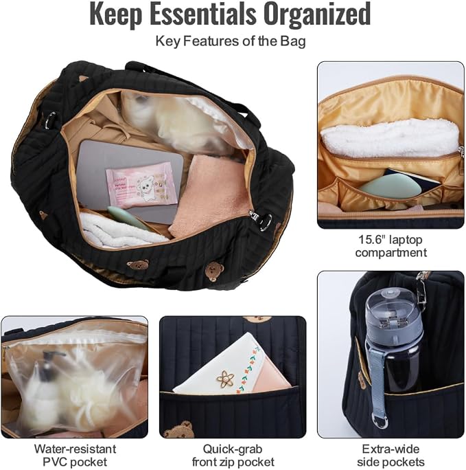 Women’s Travel Duffel Bag – Large Weekender & Overnight Travel Bag with Wet Pocket, Carry-On Friendly, Ideal as Hospital or Maternity Bag for Labor and Delivery - Image 6