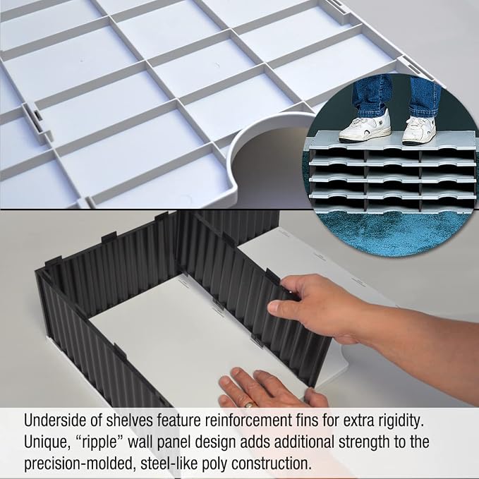 Ultimate Office TierDrop Riser Storage Base, Lifts Sorter 5 inches, 2 Slots | Unobstructed access to lower compartments; stores frequently used supplies underneath; fits top or bottom of TierDrop Sorter - Image 5