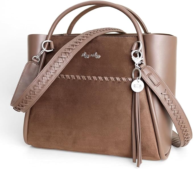 Itzy Ritzy Boss Tote Diaper Bag, Vegan Leather with Changing Pad | Includes Stroller Straps, 4 Pockets, Removable Tassel & Spacious Interior for Stylish Organization of Baby Essentials & More - Image 2