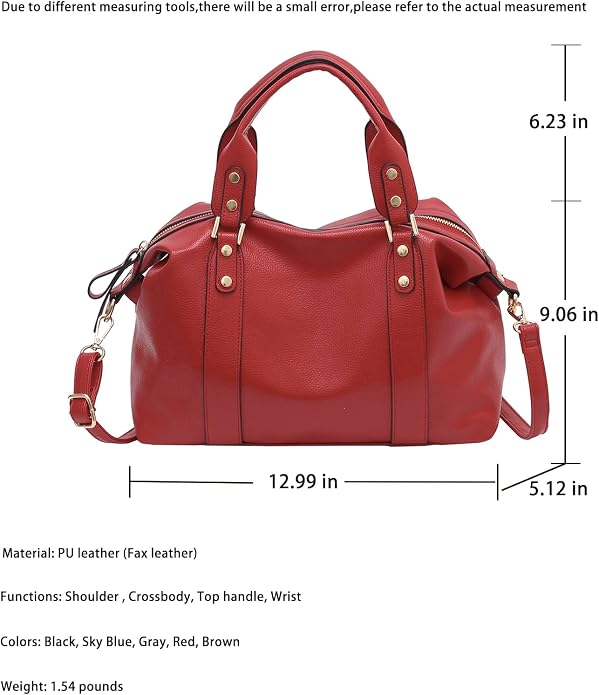Handbags and Purses for women Vegan Leather Tote Bag for Women Satchel Shoulder Bags Travel Purse with Compartments - Image 4