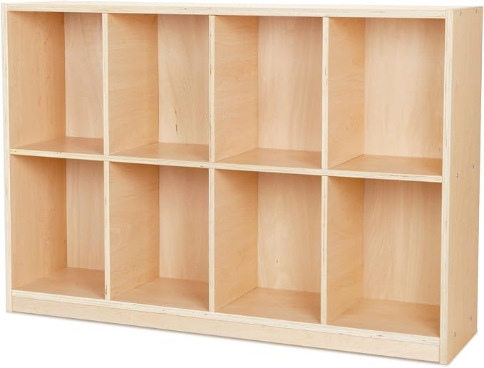 OOOK 8-Compartment Wooden Storage Cabinet, Kids Toy Storage Organizer Large | FSC Safety, Montessori Bookshelf for Classroom, Playroom, Kindergarten, Living Room, Office, 46"W×11.7"D×31.5"H - Image 4