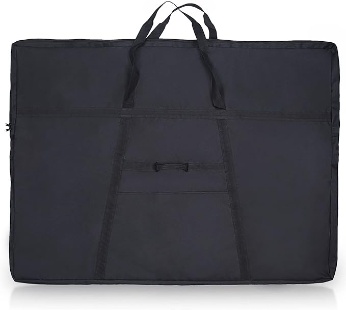 JJRING Dacron Art Portfolio Tote Bag 37'' x 49'' For 36'' x 48'' Black | Light Weight Carrying Storage Case Suitable Poster, Sketching, And Drawing by JJRING